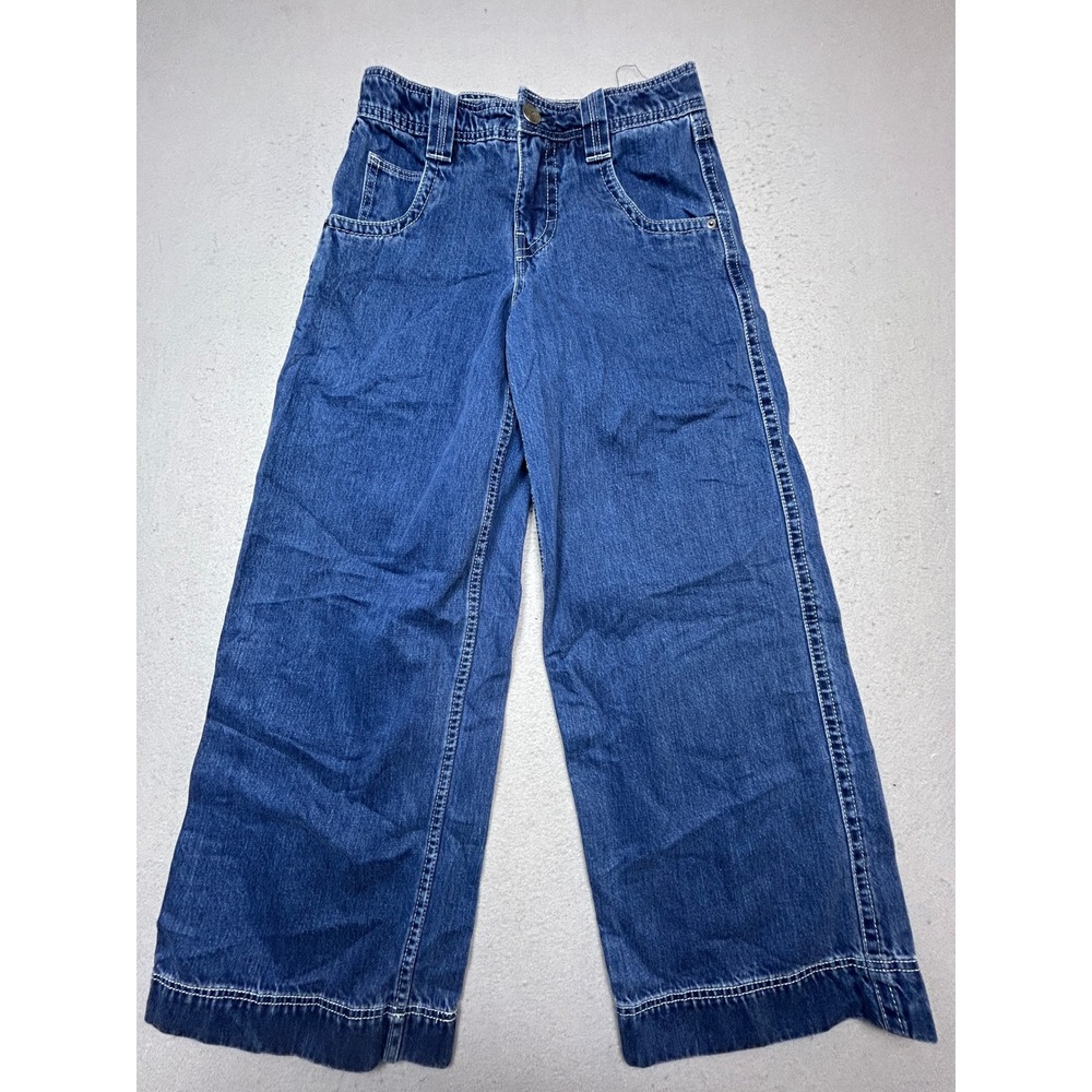 A-Lab Wide Leg Denim Jeans Blue Embroidered Bunny W25 Womens